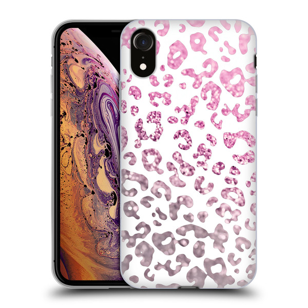 Monika Strigel Animal Print Glitter Pink Soft Gel Case for Apple iPhone XR