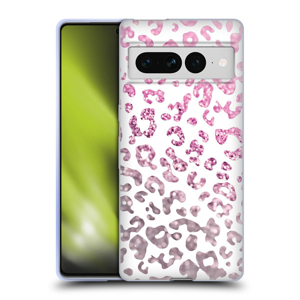 Monika Strigel Animal Print Glitter Pink Soft Gel Case for Google Pixel 7 Pro