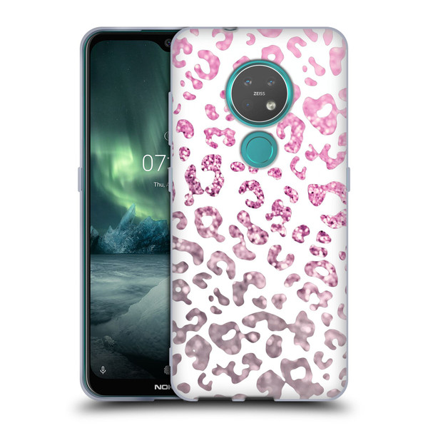 Monika Strigel Animal Print Glitter Pink Soft Gel Case for Nokia 6.2 / 7.2