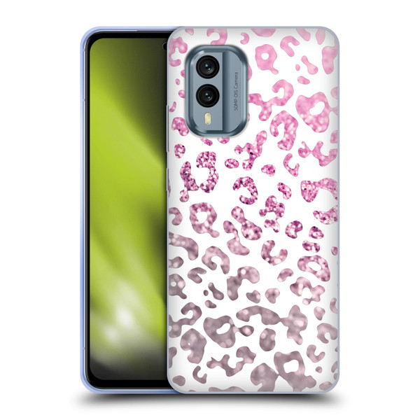 Monika Strigel Animal Print Glitter Pink Soft Gel Case for Nokia X30