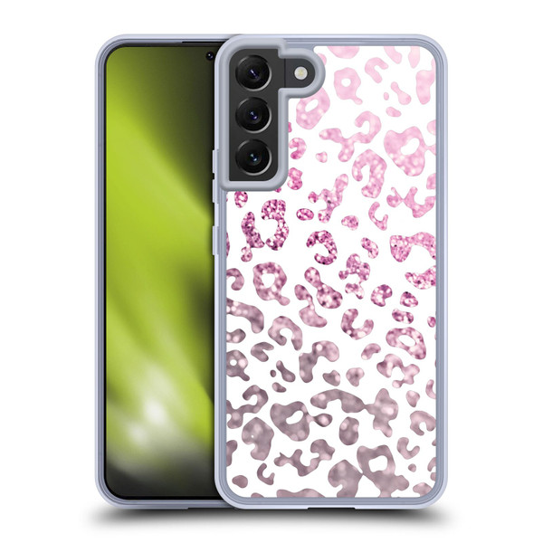 Monika Strigel Animal Print Glitter Pink Soft Gel Case for Samsung Galaxy S22+ 5G
