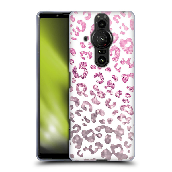 Monika Strigel Animal Print Glitter Pink Soft Gel Case for Sony Xperia Pro-I