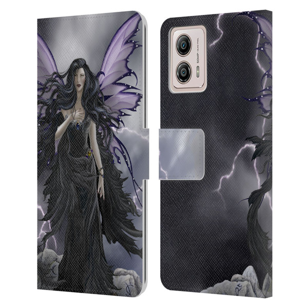 Nene Thomas Gothic Storm Fairy With Lightning Leather Book Wallet Case Cover For Motorola Moto G53 5G