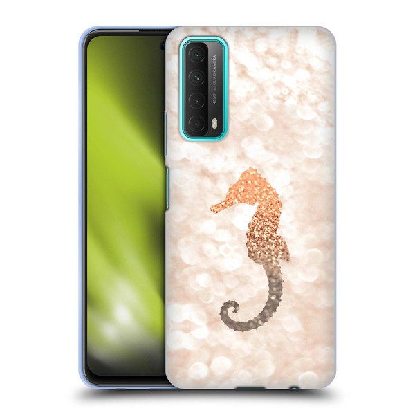 Monika Strigel Champagne Gold Seahorse Soft Gel Case for Huawei P Smart (2021)