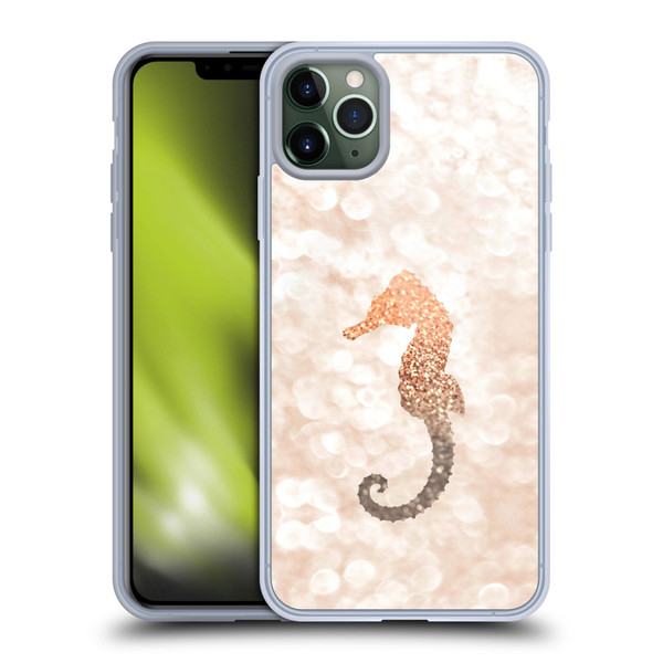 Monika Strigel Champagne Gold Seahorse Soft Gel Case for Apple iPhone 11 Pro Max