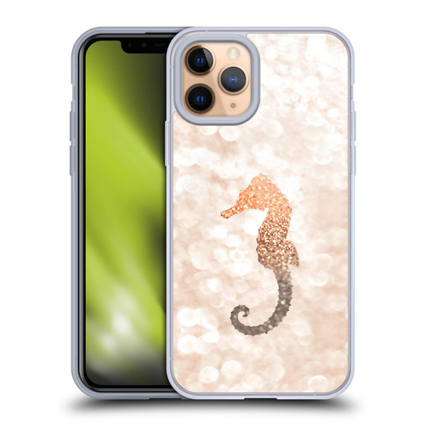 Monika Strigel Champagne Gold Seahorse Soft Gel Case for Apple iPhone 11 Pro