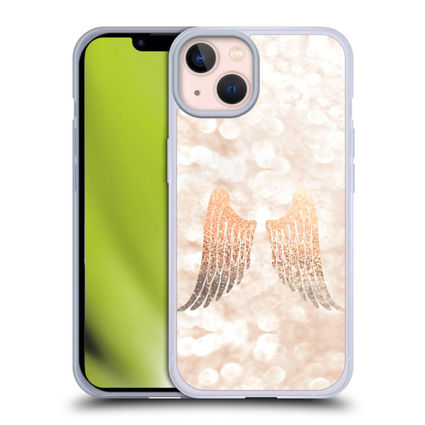 Monika Strigel Champagne Gold Wings Soft Gel Case for Apple iPhone 13