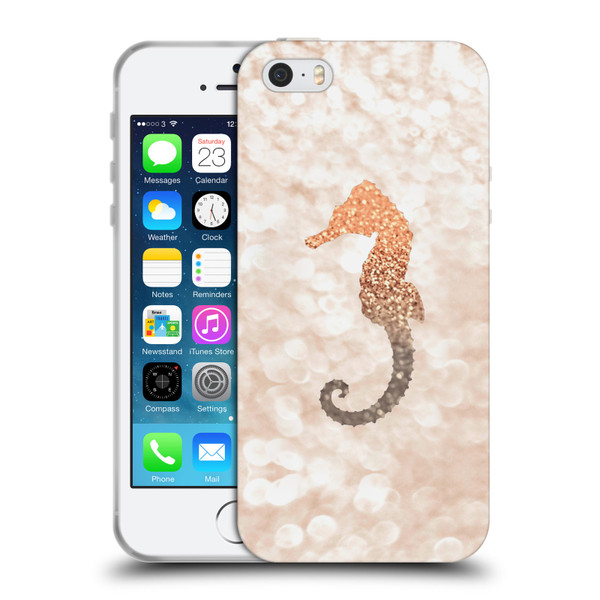 Monika Strigel Champagne Gold Seahorse Soft Gel Case for Apple iPhone 5 / 5s / iPhone SE 2016