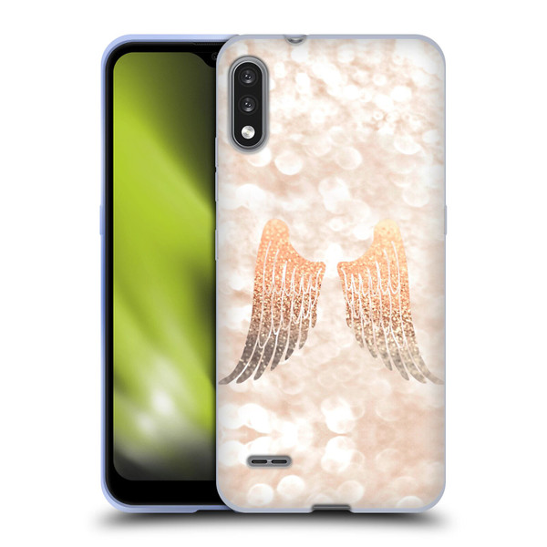 Monika Strigel Champagne Gold Wings Soft Gel Case for LG K22