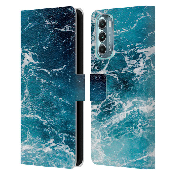PLdesign Water Sea Leather Book Wallet Case Cover For Motorola Moto G Stylus 5G (2022)