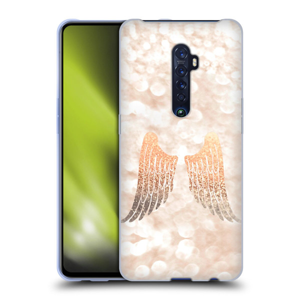 Monika Strigel Champagne Gold Wings Soft Gel Case for OPPO Reno 2