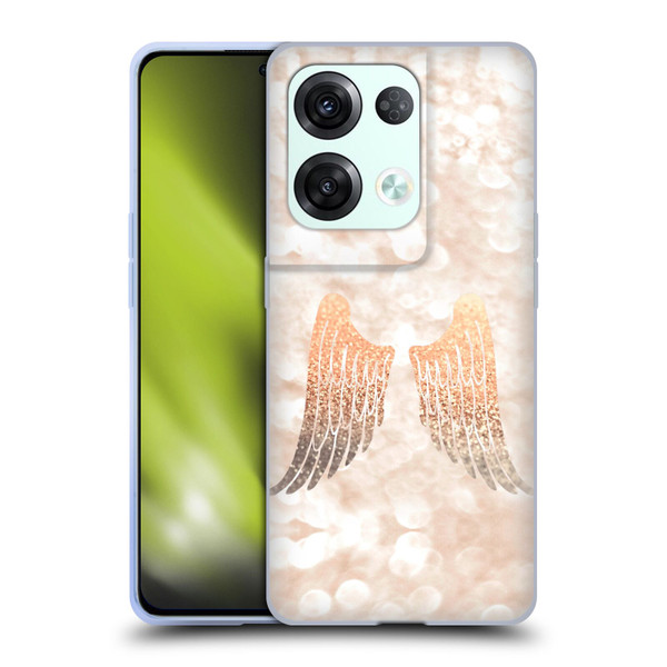 Monika Strigel Champagne Gold Wings Soft Gel Case for OPPO Reno8 Pro