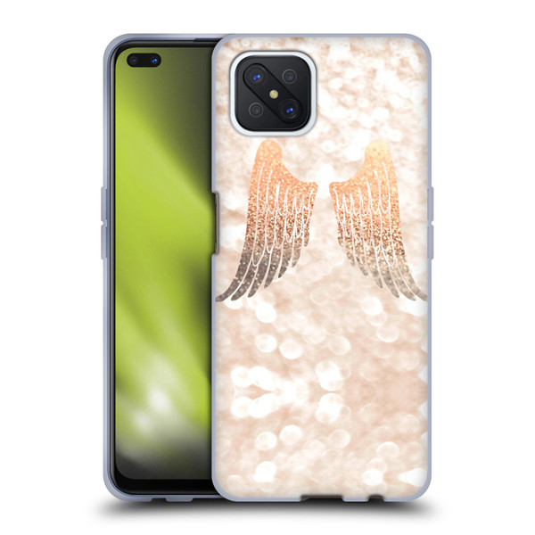 Monika Strigel Champagne Gold Wings Soft Gel Case for OPPO Reno4 Z 5G