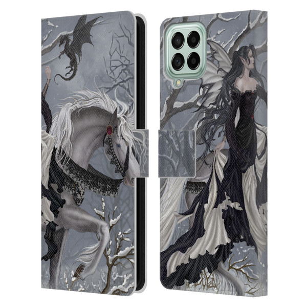 Nene Thomas Winter Has Begun Snow Fairy Horse With Dragon Leather Book Wallet Case Cover For Samsung Galaxy M33 (2022)