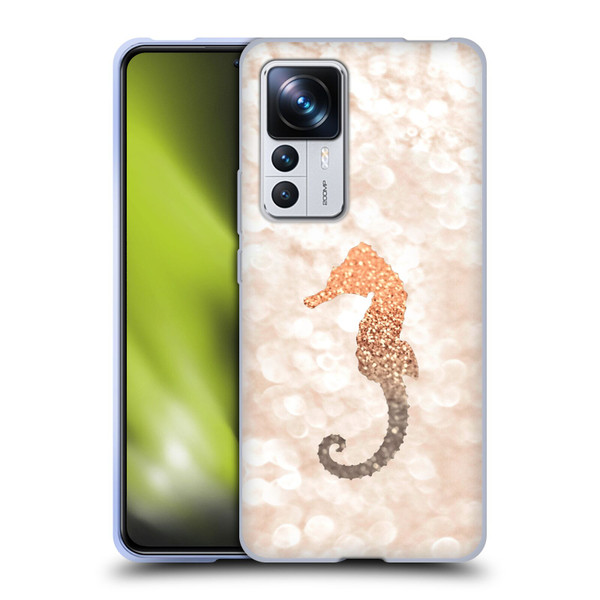 Monika Strigel Champagne Gold Seahorse Soft Gel Case for Xiaomi 12T Pro