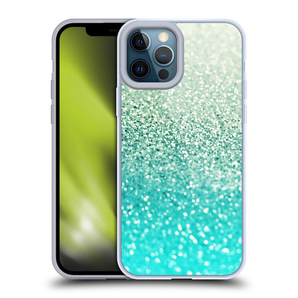 Monika Strigel Glitter Collection Mint Soft Gel Case for Apple iPhone 12 Pro Max