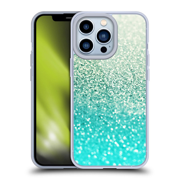 Monika Strigel Glitter Collection Mint Soft Gel Case for Apple iPhone 13 Pro