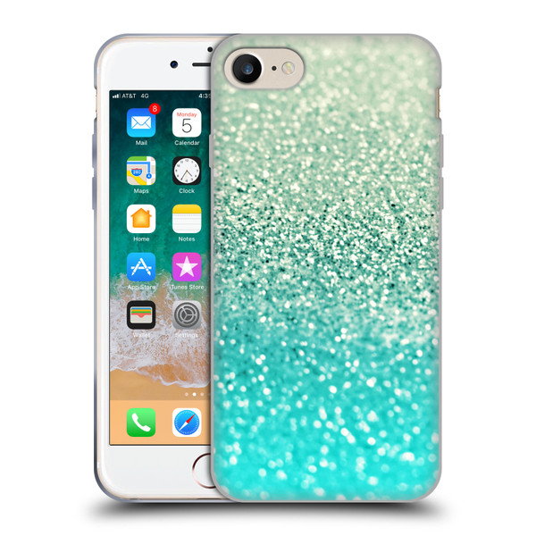 Monika Strigel Glitter Collection Mint Soft Gel Case for Apple iPhone 7 / 8 / SE 2020 & 2022