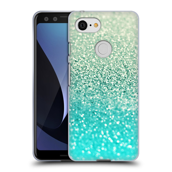 Monika Strigel Glitter Collection Mint Soft Gel Case for Google Pixel 3