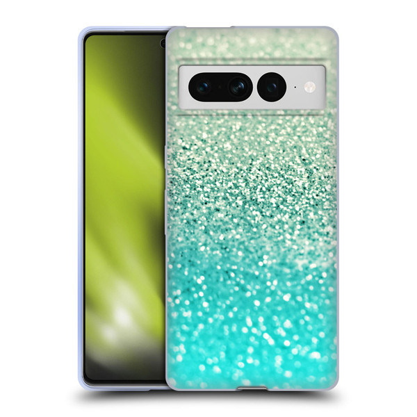 Monika Strigel Glitter Collection Mint Soft Gel Case for Google Pixel 7 Pro