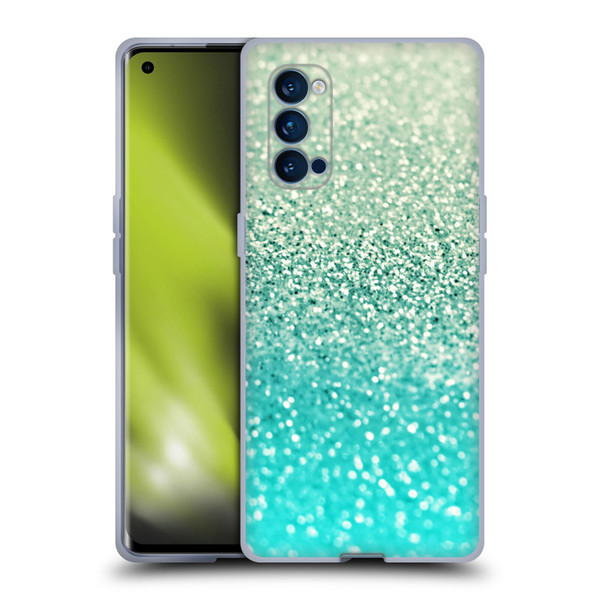 Monika Strigel Glitter Collection Mint Soft Gel Case for OPPO Reno 4 Pro 5G