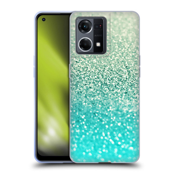 Monika Strigel Glitter Collection Mint Soft Gel Case for OPPO Reno8 4G