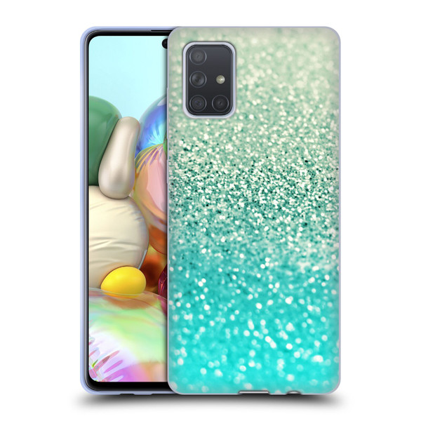Monika Strigel Glitter Collection Mint Soft Gel Case for Samsung Galaxy A71 (2019)