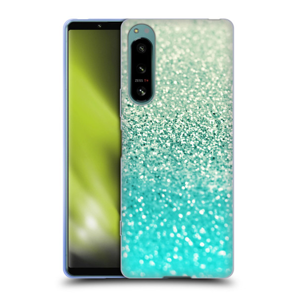 Monika Strigel Glitter Collection Mint Soft Gel Case for Sony Xperia 5 IV
