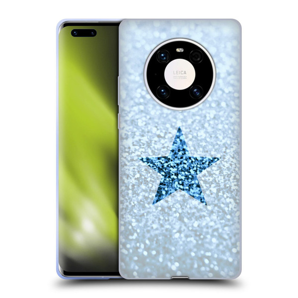 Monika Strigel Glitter Star Pastel Rainy Blue Soft Gel Case for Huawei Mate 40 Pro 5G