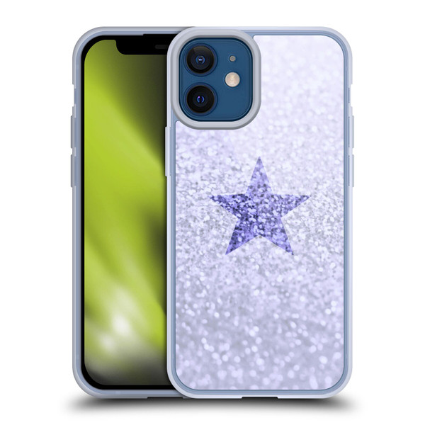 Monika Strigel Glitter Star Pastel Lilac Soft Gel Case for Apple iPhone 12 Mini