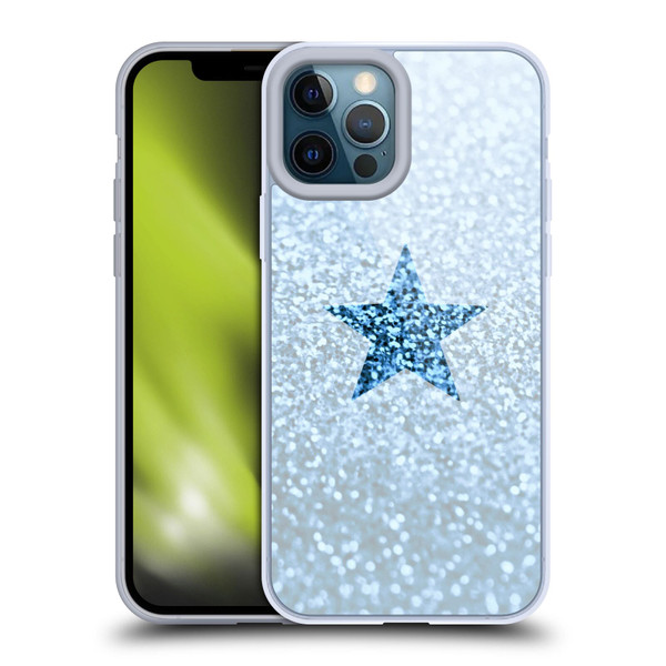 Monika Strigel Glitter Star Pastel Rainy Blue Soft Gel Case for Apple iPhone 12 Pro Max