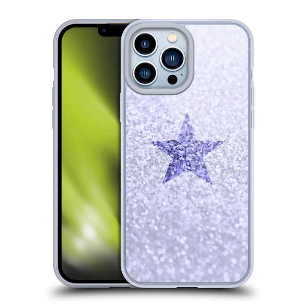 Monika Strigel Glitter Star Pastel Lilac Soft Gel Case for Apple iPhone 13 Pro Max