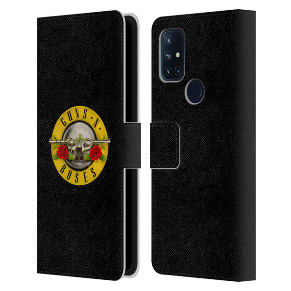 Guns N' Roses Key Art Bullet Logo Leather Book Wallet Case Cover For OnePlus Nord N10 5G