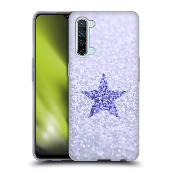 Monika Strigel Glitter Star Pastel Lilac Soft Gel Case for OPPO Find X2 Lite 5G