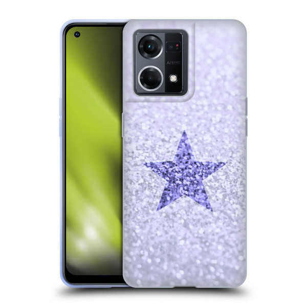 Monika Strigel Glitter Star Pastel Lilac Soft Gel Case for OPPO Reno8 4G