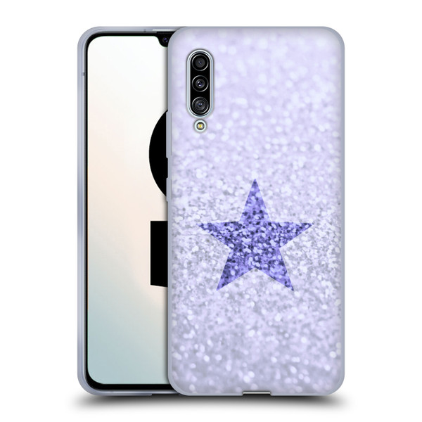 Monika Strigel Glitter Star Pastel Lilac Soft Gel Case for Samsung Galaxy A90 5G (2019)