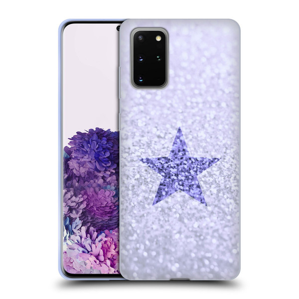 Monika Strigel Glitter Star Pastel Lilac Soft Gel Case for Samsung Galaxy S20+ / S20+ 5G