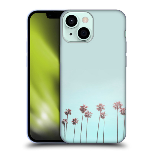 LebensArt Pastels Paradise Palm Soft Gel Case for Apple iPhone 13 Mini