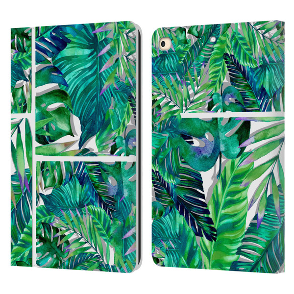 Mark Ashkenazi Banana Life Tropical Green Leather Book Wallet Case Cover For Apple iPad 9.7 2017 / iPad 9.7 2018