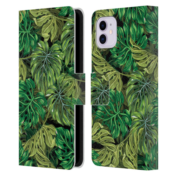 Mark Ashkenazi Banana Life Tropical Haven Leather Book Wallet Case Cover For Apple iPhone 11