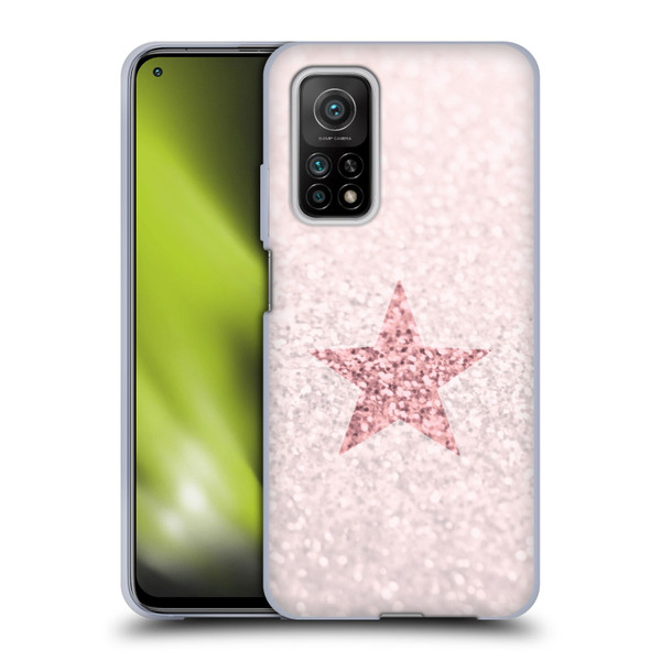 Monika Strigel Glitter Star Pastel Rose Pink Soft Gel Case for Xiaomi Mi 10T 5G