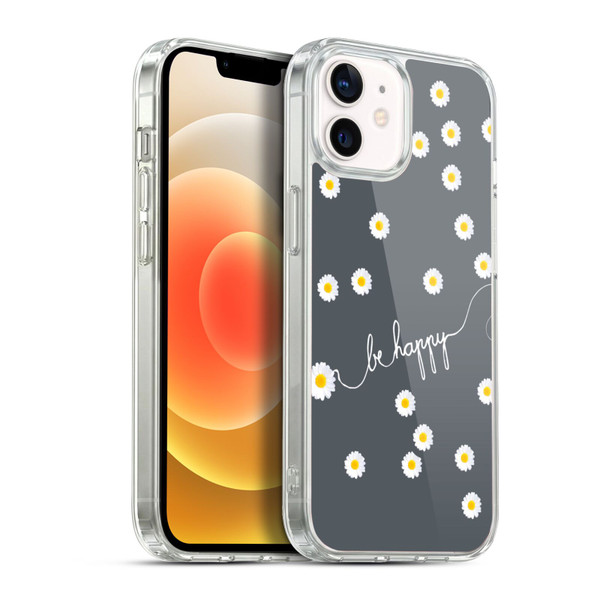 Monika Strigel Happy Daisy Grey Soft Gel Case for Apple iPhone 12 / iPhone 12 Pro & MagSafe