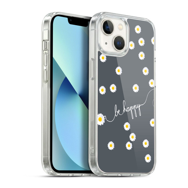 Monika Strigel Happy Daisy Grey Soft Gel Case for Apple iPhone 13