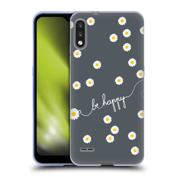 Monika Strigel Happy Daisy Grey Soft Gel Case for LG K22