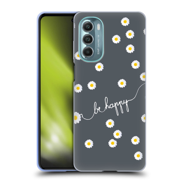 Monika Strigel Happy Daisy Grey Soft Gel Case for Motorola Moto G Stylus 5G (2022)