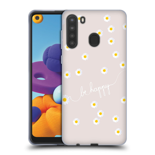 Monika Strigel Happy Daisy Nude Soft Gel Case for Samsung Galaxy A21 (2020)