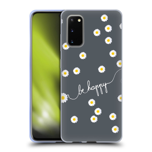 Monika Strigel Happy Daisy Grey Soft Gel Case for Samsung Galaxy S20 / S20 5G