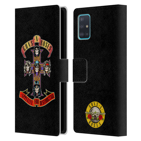 Guns N' Roses Key Art Appetite For Destruction Leather Book Wallet Case Cover For Samsung Galaxy A51 (2019)
