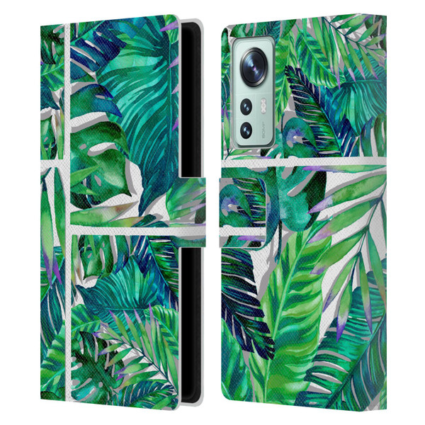 Mark Ashkenazi Banana Life Tropical Green Leather Book Wallet Case Cover For Xiaomi 12