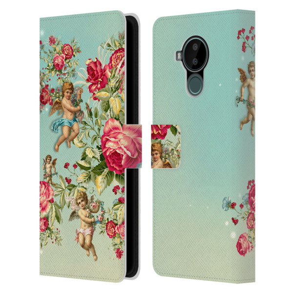 Mark Ashkenazi Florals Roses Leather Book Wallet Case Cover For Nokia C30